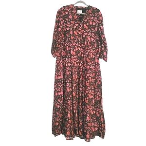 NWT Victoria Dunn Secret Garden Magnolia Flutter Boho Bird Dress Chinoiserie 1X